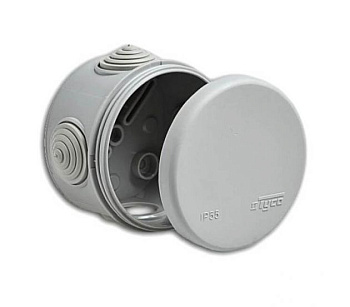 Картинка: коробка расп для о/п d=60мм,h=40мм.4 ввода (св.-серая)  в Минске