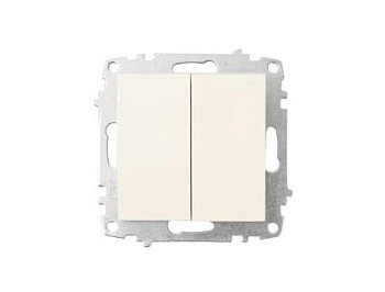 Картинка: выключатель zena vega 2-кл, кремовый т.м.el-bi в Минске