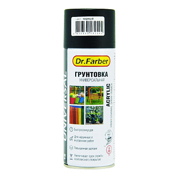 Картинка: грунтовка-аэрозоль dr.farber акриловая универсальная серая 520 м в Минске