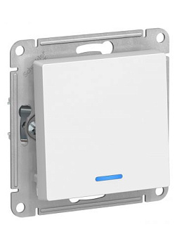 Картинка: выключатель atlasdesign atn000113 с/подсв., (белый) т.м.schneider electric в Минске