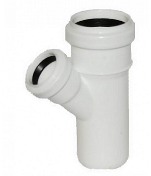 Картинка: тройник канализационный внутр. пп белый 50х32х45° armakan в Минске