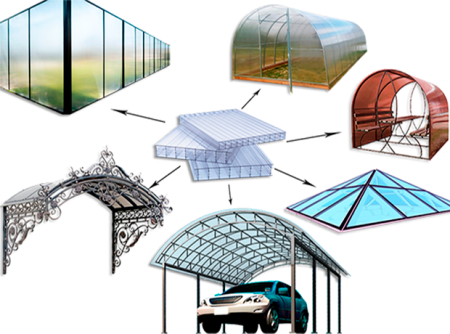 Поликарбонат сотовый 10 мм (Прозрачный) (1,0) 2100*6000 
