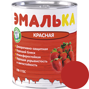Картинка: эмаль пф-115 с эмалька красная 2,0л (1,8кг) в Минске