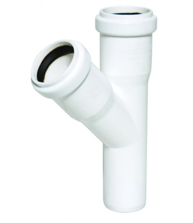 Изображение: тройник канализационный внутр. пп белый 32х32х45° armakan в Минске