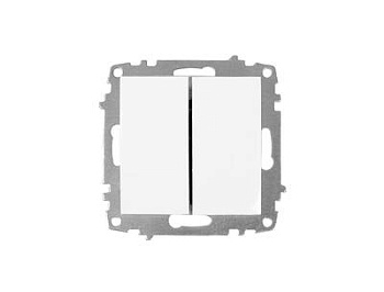 Картинка: выключатель zena vega 2-кл, белоснежный т.м.el-bi в Минске