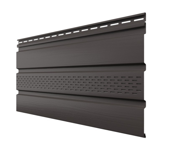 Изображение: софит тн, частично перфорированный, пекан, 3м в Минске