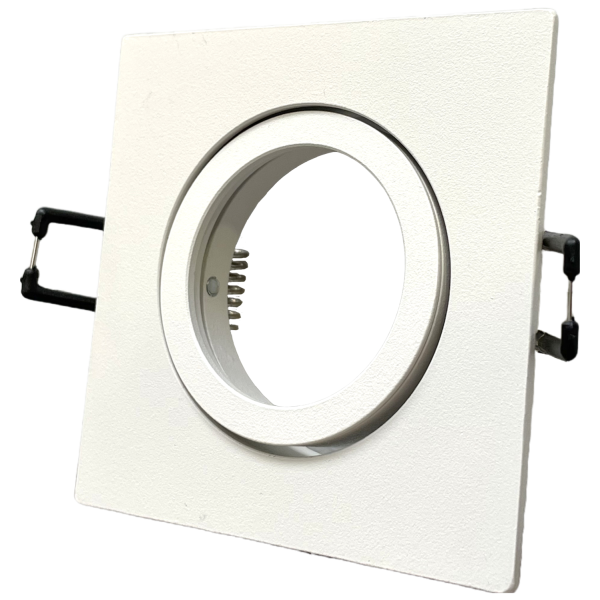 Изображение: светильник встраиваемый поворотный под лампу gu5.3, алюминий, квадрат, белый, ip20, trueenergy    в Минске